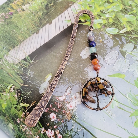 Tigers Eye Genuine Gemstone Bookmark *NWT* - Picture 7 of 8